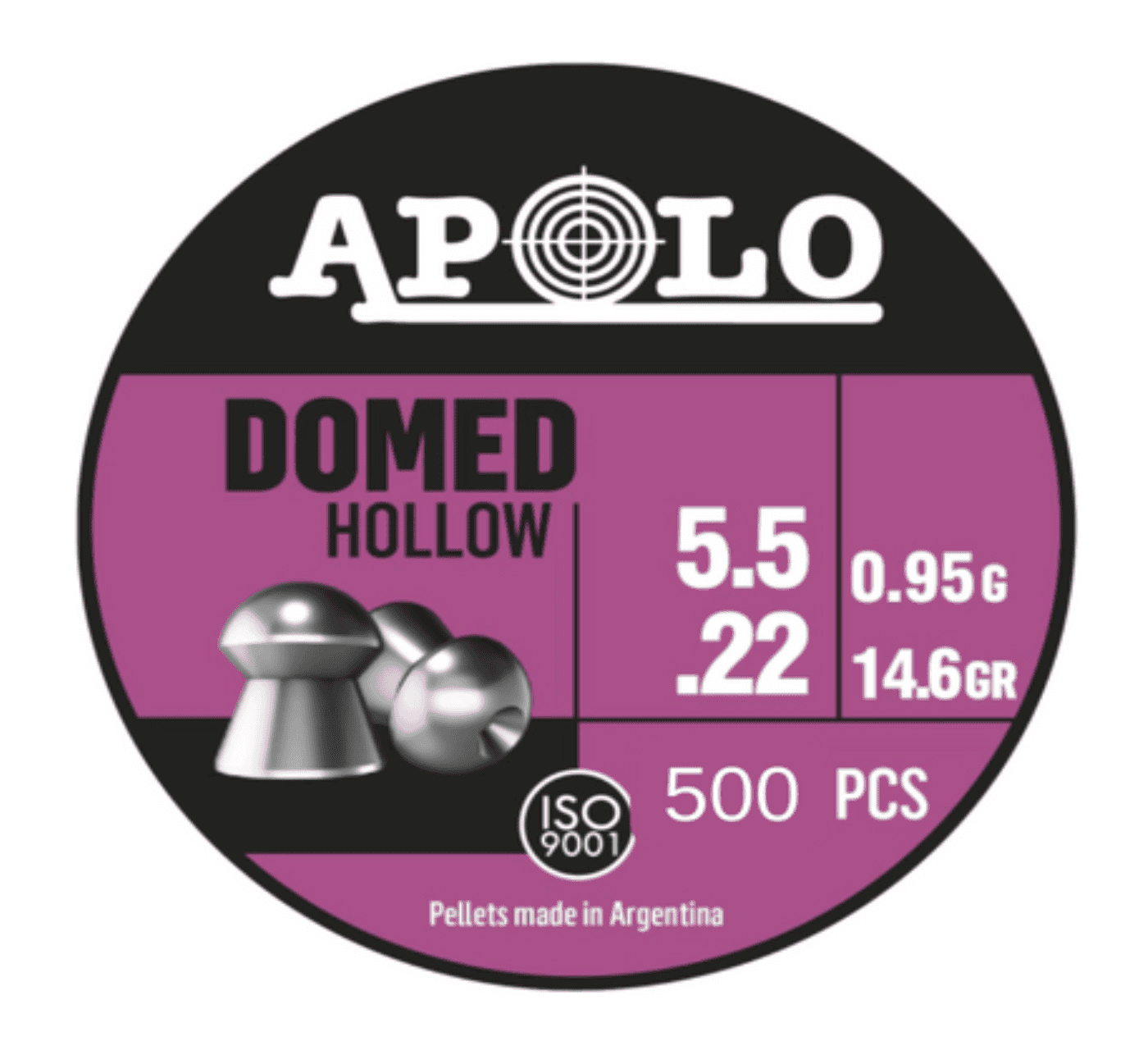 POSTONES DOMED HOLLOW. 5.5 mm lata 500 14.6 grains